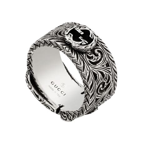 gucci silver interlocking g flower ring|Gucci garden snake ring.